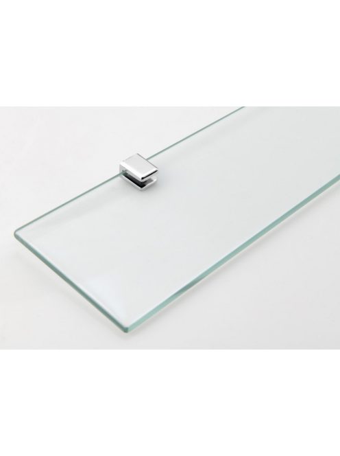 Aqualine Samba átlátszó üvegpolc 60x10 cm, króm SB125
