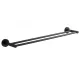 Aqualine Samba dupla törölközőtartó, fekete SB211