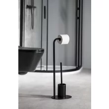 Aqualine Samba fekete WC-kefetartó állvány SB236