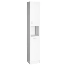   Aqualine Simplex Eco 2 ajtós állószekrény 30x180x30 szennyeskosárral matt fehér SIME310