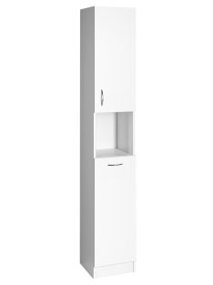   Aqualine Simplex Eco 2 ajtós állószekrény 30x180x30 szennyeskosárral matt fehér SIME310