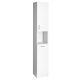 Aqualine Simplex Eco 2 ajtós állószekrény 30x180x30 szennyeskosárral matt fehér SIME310