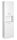 Aqualine Simplex Eco állószekrény 50x180x30 szennyeskosárral matt fehér SIME510