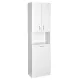 Aqualine Simplex Eco állószekrény 50x180x30 szennyeskosárral matt fehér SIME510