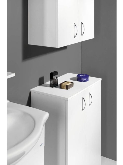 Aqualine Simplex Eco alsó szekrény 50x86x30 matt fehér SIME540