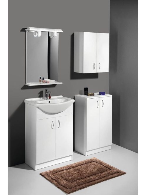 Aqualine Simplex Eco alsó szekrény 50x86x30 matt fehér SIME540