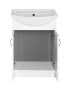 Aqualine Simplex Eco 55 álló mosdótartó szekrény mosdóval 53x83,5x30,7 matt fehér SIME550