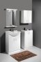 Aqualine Simplex Eco 60 álló mosdótartó szekrény mosdóval 58,5x83,5x30,7 matt fehér SIME600