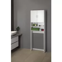   Aqualine Simplex Eco állószekrény mosógép fölé, 63x25x190 fehér SIME715