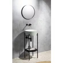   Aqualine Puno mosdótartó konzol 38x83x45 cm, fekete SKA380-2