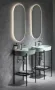 Aqualine Puno acél mosdótartó konzol 550x795x396 mm, fekete SKA590-2