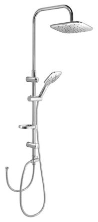 Aqualine Kera zuhanyoszlop, fejzuhannyal és zuhanyszettel, króm (SL430)