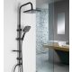 Aqualine Tara zuhanyoszlop zuhanyfejjel és zuhanyszettel, csaptelep nélkül, fekete SL435