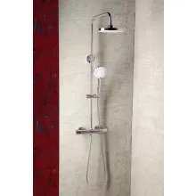   Aqualine Liga állítható magasságú zuhanyrendszer termosztátos csapteleppel, króm SL533