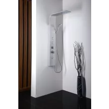   Aqualine TUSA 1400 alumínium zuhanypanel csapteleppel, ezüst SL680
