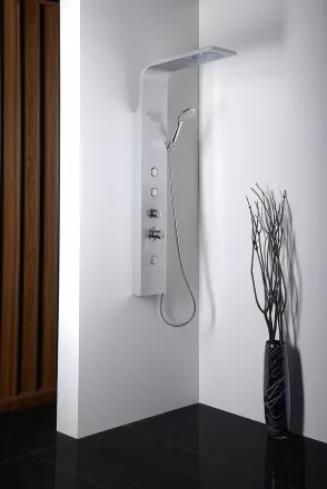 Aqualine TUSA 1400 alumínium zuhanypanel csapteleppel, ezüst SL680