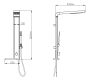 Aqualine Rome zuhanyoszlop csaptelep nélkül 822 mm , króm SL760