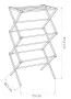 Aqualine Cikcak törölközőtartó állvány 73x97x39 cm, barna kivitelben