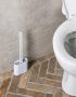 Aqualine szilikonos WC kefe tartóval, fehér TF010