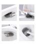 Aqualine szilikonos WC kefe tartóval, fehér TF010