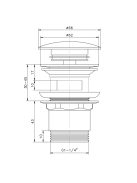 Aqualine Klik-Klak mosdólefolyó TF7001