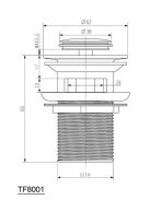 Aqualine KLIKLAK mosdólefolyó TF8001