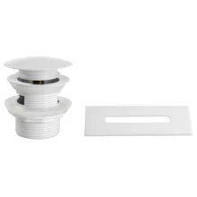   Aqualine clik-clack kádlefolyó 1/2 túlfolyó takaróval, fehér TF9005W