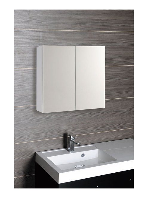 Aqualine VEGA tükrös szekrény, 80x70x18 cm, fehér, VG080