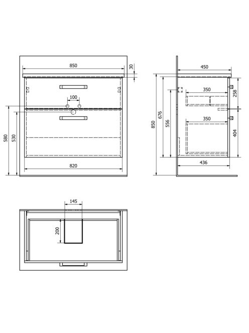 Aqualine VEGA mosdótartó szekrény 82x67,6x43,6 cm, fehér VG083