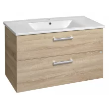   Aqualine Vega 2 fiókos mosdótartó szekrény 97x60x43,6 cm, platina tölgy VG903