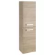 Aqualine Vega balos állószekrény szennyestartóval 40x150x31 cm, platinatölgy VG960