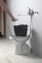 Aqualine Creavit álló WC csésze, alsó kifolyású, felhajtható mosogatóráccsal VKS01