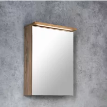   Aqualine Kawa Strip LED világítású fürdőszobai tükör 50x70x22 cm, emporio tölgy WGL35S