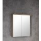 Aqualine Kawa Strip LED világítású 2 ajtós fürdőszobai tükör 60x70x22 cm, emporio tölgy WGL36S