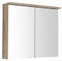 Aqualine Kawa Strip LED világítású fürdőszobai tükör 80x70x22 cm, emporio tölgy WGL38S