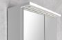 Aqualine Kawa Strip LED világítású tükrösszekrény 60x70 cm polcokkal, fehér WGL60S