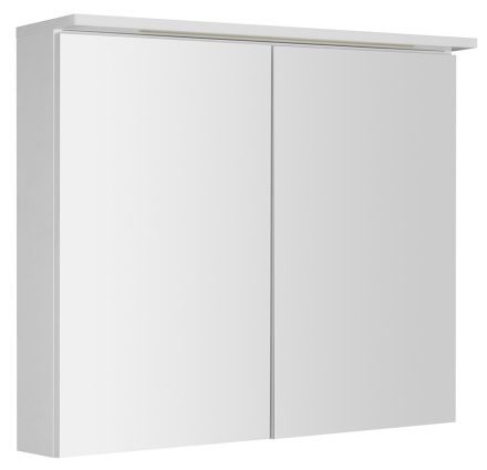 Aqualine Kawa Strip LED világítású fürdőszobai tükrösszekrény 80x70x24 cm, fehér WGL80S