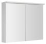 Aqualine Kawa Strip LED világítású fürdőszobai tükrösszekrény 80x70x24 cm, fehér WGL80S