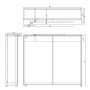 Aqualine Kawa Strip LED világítású fürdőszobai tükrösszekrény 80x70x24 cm, fehér WGL80S