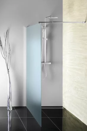 Aqualine WALK IN Fix zuhanyfal 80x190 cm Brick üveg, króm profil WI080