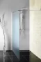 Aqualine WALK IN Fix zuhanyfal 80x190 cm Brick üveg, króm profil WI080