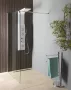 Aqualine walk-in fix zuhanyfal 80x190 cm WI081 átlátszó üveggel Saniterline