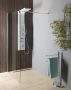 Aqualine Walk- in fix zuhanyfal 100x190 cm átlátszó üveg, króm profil WI101