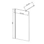 Aqualine Walk- in fix zuhanyfal 100x190 cm átlátszó üveg, króm profil WI101