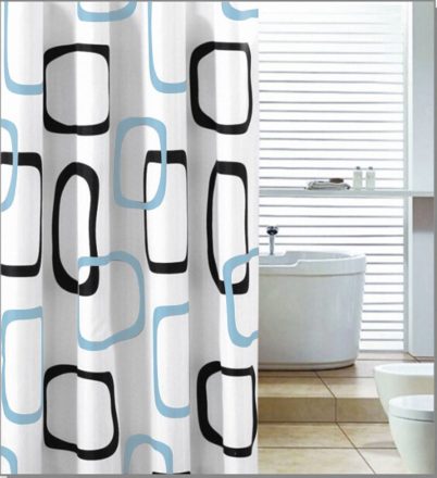 Aqualine PVC zuhanyfüggöny 180x200 cm, fehér ZP004