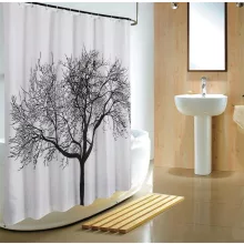 Aqualine PVC zuhanyfüggöny 180x200 cm, fehér ZP008