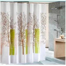   Aqualine zuhanyfüggöny 180x180 cm, fehér mintával ZP009/180