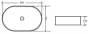 Arezzo design Tulsa mosdótál 55x34,5 AR-005