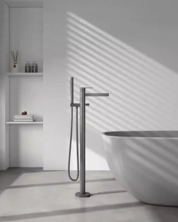 Arezzo design Elegant szabadon álló kádtöltő csaptelep, gun metal AR-10095GM