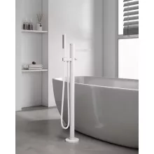   Arezzo design Elegant szabadon álló kádtöltő csaptelep, matt fehér AR-10095MW